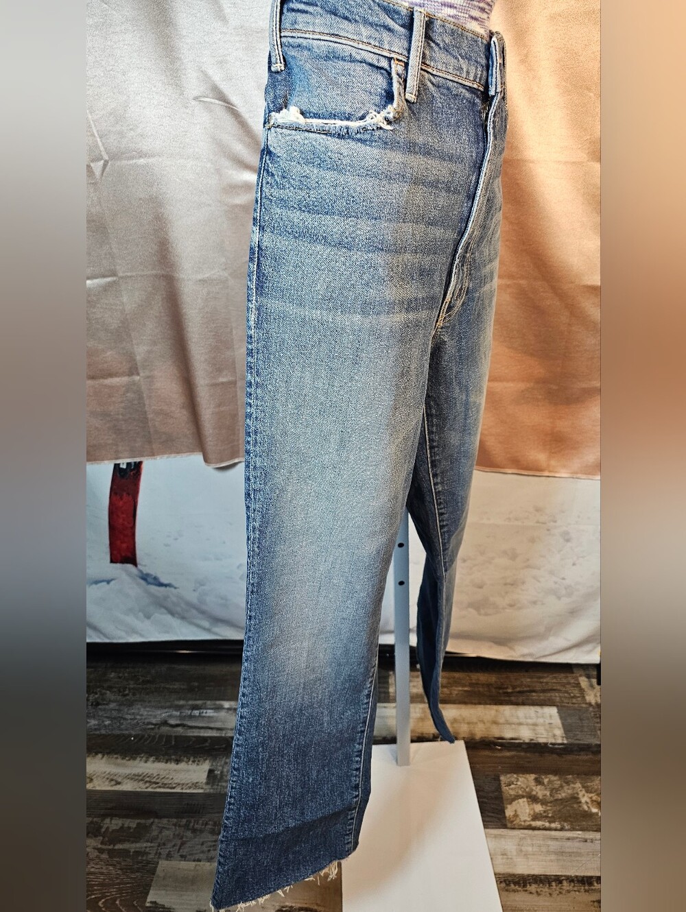 MOTHER Superior The Hustler Ankle Fray We All Scream Jeans NWT Size 30 - Picture 3 of 9